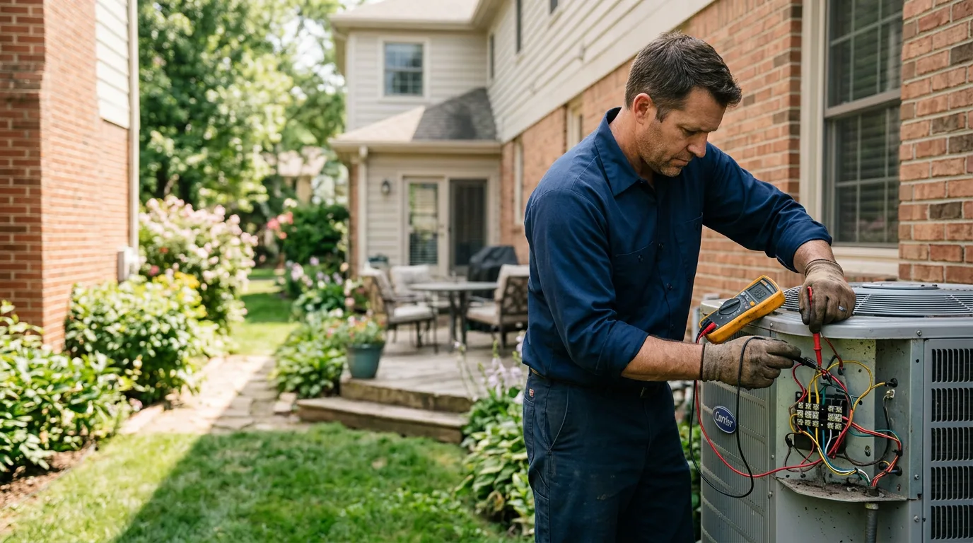 HVAC technician working near Meadow, TX